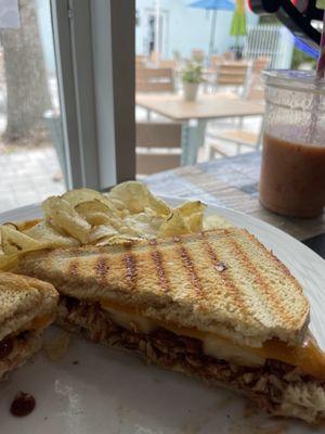 BBQ chicken panini