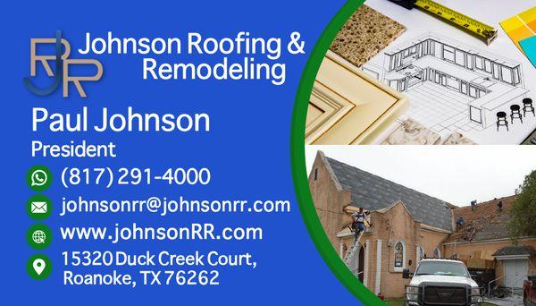 Reach out for an estimate today! Email: johnsonrr@johnsonrr.com