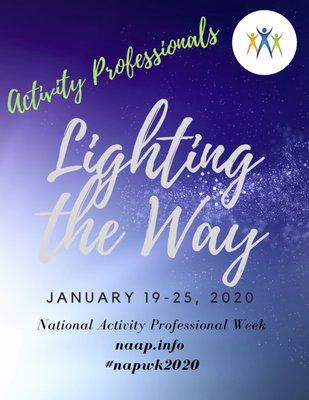 It's Activity Professionals Week and we're "Lighting The Way!"