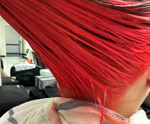 Double processed hair coloring