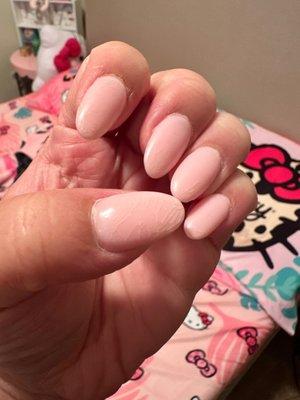 Cracked manicure