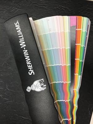 Paint color sample fan