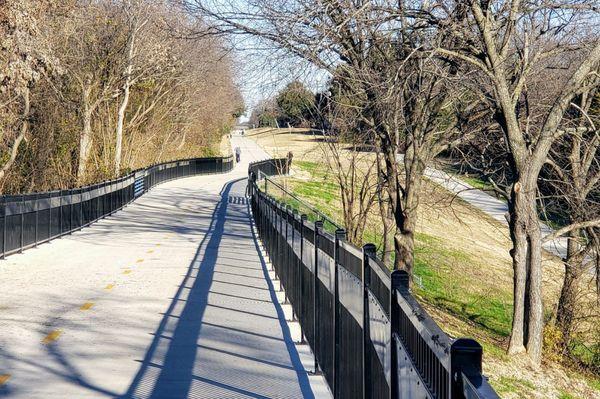 Look up the trail to Mockingbird Bridge.  Serenaded by multiple birds this morning.