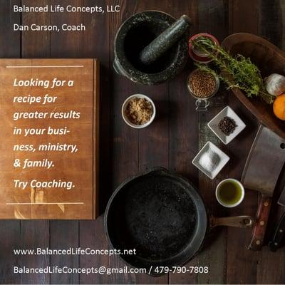 Let's cook up a great future together.  Try Coaching.