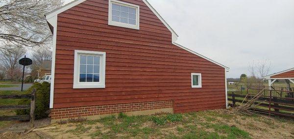 Window repair and staining.