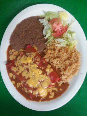 Cheese Enchiladas Plate Our Monday Special @ $5.99 with tea