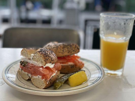 Bagel with Lox. Most excellent!