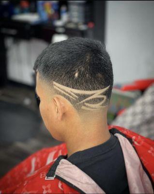 Haircuts design with a tapered haircut