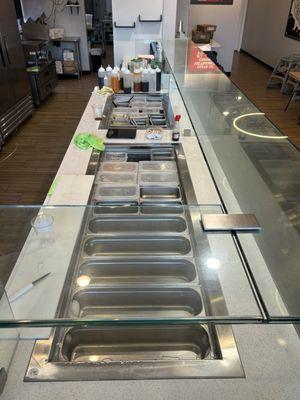 Front counter. Gives the feel of fast food.