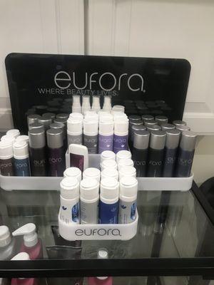 Our signature hair product for retail is Eufora