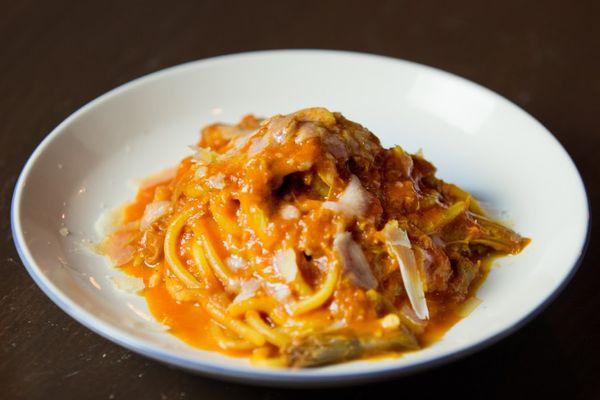 House Made Venetian Thick Spaghetti, Muskovy Duck Ragout