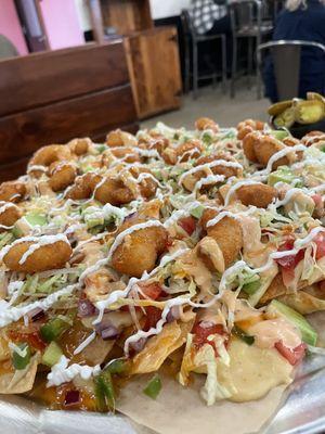 Boom boom shrimp nachos