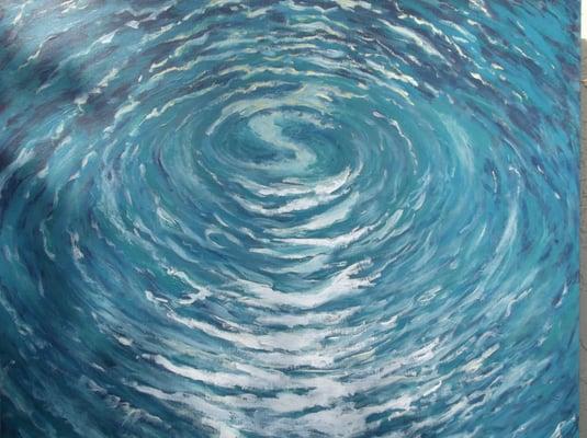 Acrylic painting...Spiraling In Done for my wife's CD cover