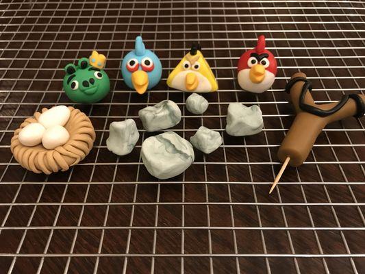 These Angry Birds fondant cake toppers are ready to ship!