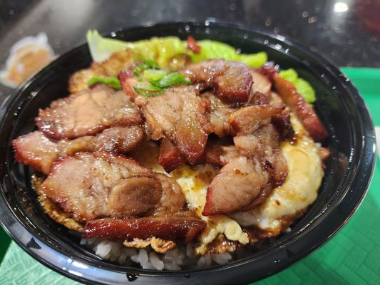 Bbq pork, fried egg over rice (aka 554), not the original, but still good.