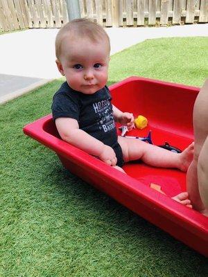 Outside water play!