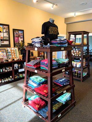 Gift Shop, local products, and apparel.