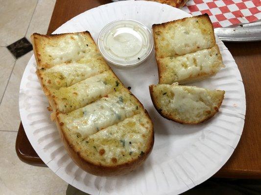 Garlic bread (minus a couple pieces I ate already!)