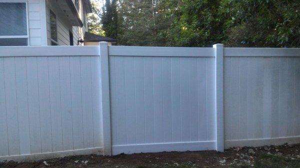 Fixed fence panels damaged by tree and replaced two posts.