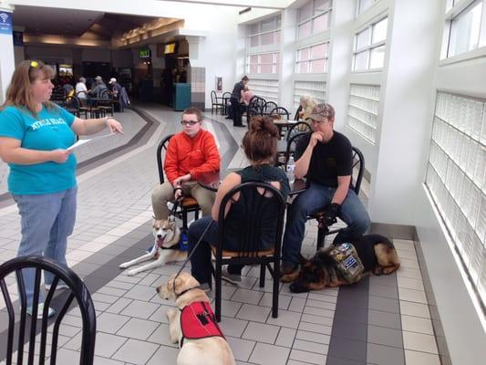 Alaska Dog Works service dogs at the mall