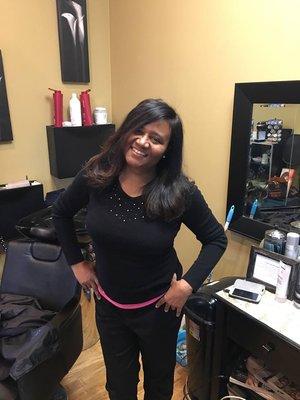 Hi this is Manuela. I am a hair designer, Colorist, Master on Hair cuts keratin relaxers braiding special occasion up dos and much more