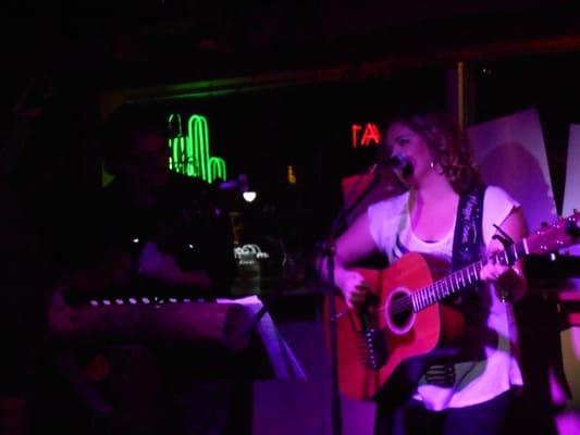 maggie thorn singer and her dad playing guitar at CU Saloon this year in march!!! she is amazing singer!!!!