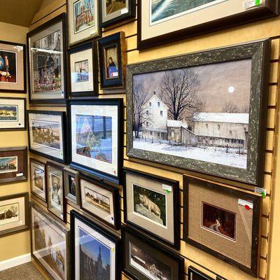 Locally and Nationally known artists, Originals and reproductions