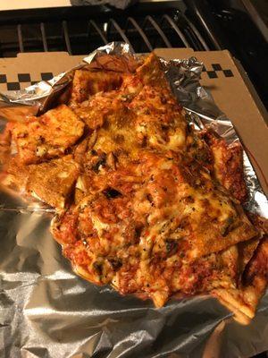 Pizza was made so poorly, it fell apart when I had delivery from door dash.