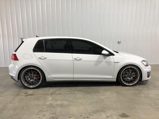 VW GTI Tinted all the way around with our XR Ceramic Window film for maximum heat rejection.