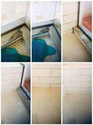 Cleaning grout buildup