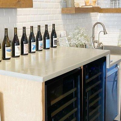 Concrete Countertop Over Refrigerator