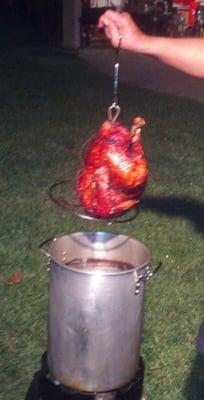 fried turkey just out of the oil!