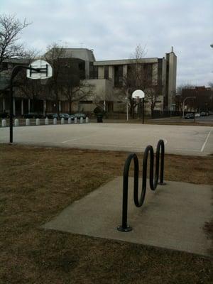 They have basketball courts, and they're in pretty good shape.