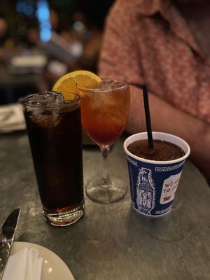 Coke (left), Palm Reader (middle), Frozen Espresso Martini (right)