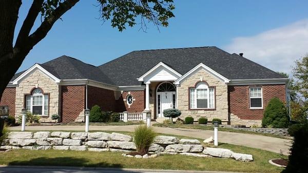 Roof on one of the most attractive houses ever. Whitmore Country Club subdivision.