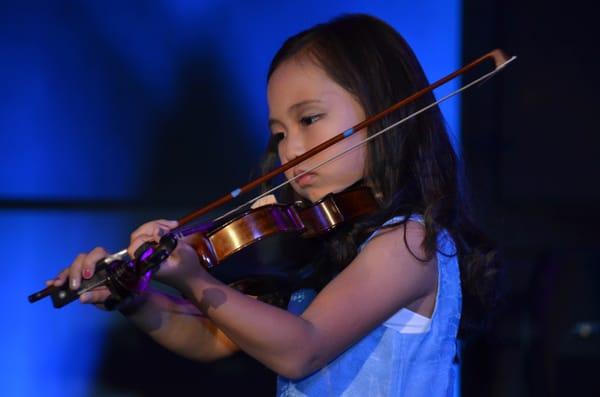 Student Violin performance at the Hollywood Awards Recital