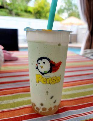 Avocado Dreamy with honey Boba and extra seasalt cream.