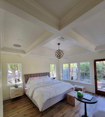 Beautiful coffered ceiling.