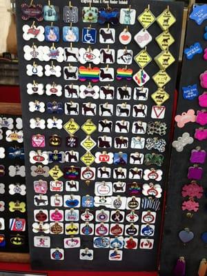 Wide selection of tags (pet, backpacks, key I D use anywhere you want)