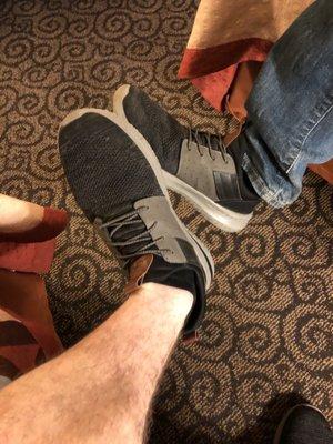 Matching shoes of friends worn for over a year before discovering we've had matching shoes in this hotel