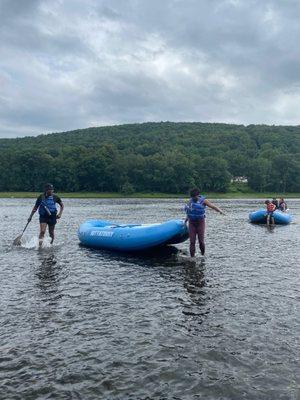 Arriving in Pond Eddy. We made it!