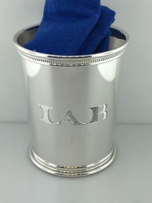 Hand Engraved Silver Julep Cup