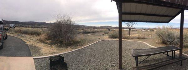 Campsite 40 looking out towards the Colorado river. It's out there.