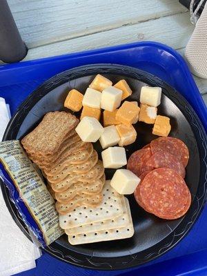 "Cheese plate" made from gas station ingredients