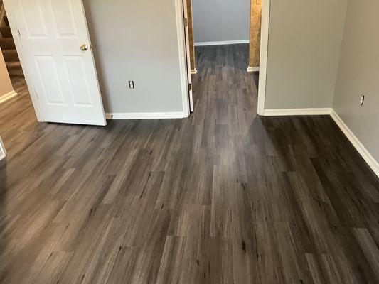 After vinyl plank