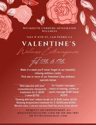 Valentine's week wellness specials 2024