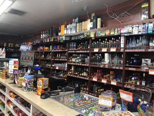 Great selection of liquor.