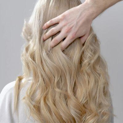 All over blonding with toner.