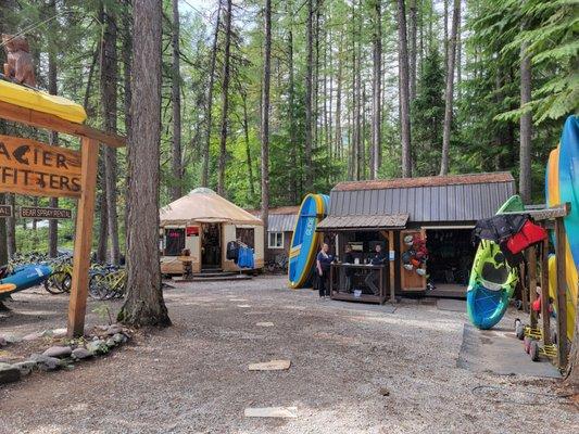 Glacier Outfitters at Lake McDonald just inside the West Glacier Park entrance.