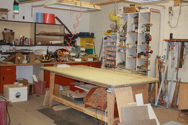 Our shop where we construct Adirondack furniture